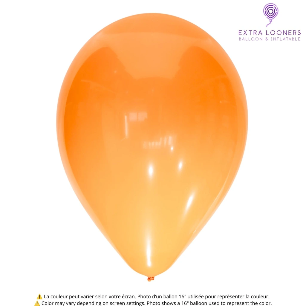 Balloon latex Globos Payaso Orange Translucid.webp
