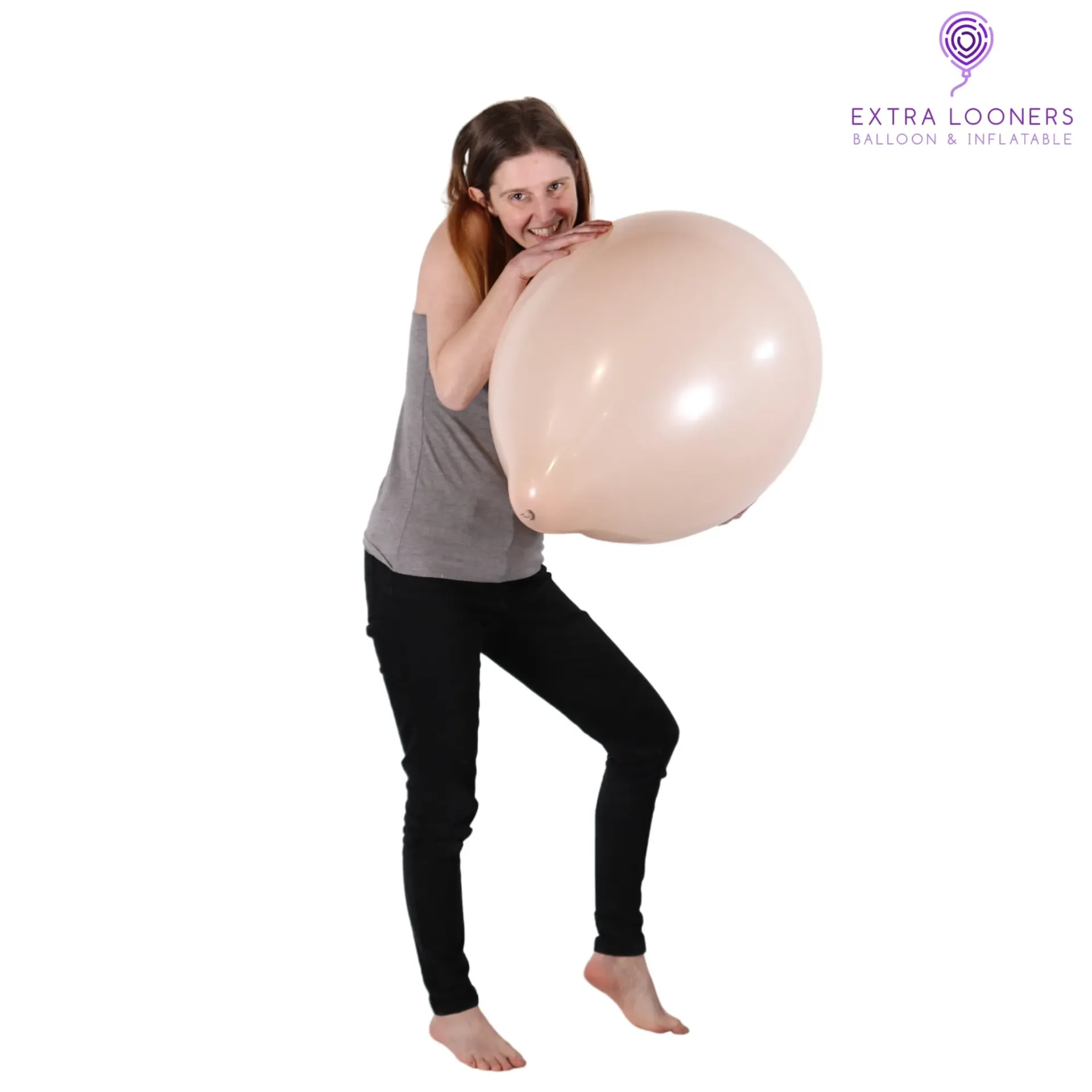 [TT17-95] Tuftex 17" Beige Cameo Ballons en latex