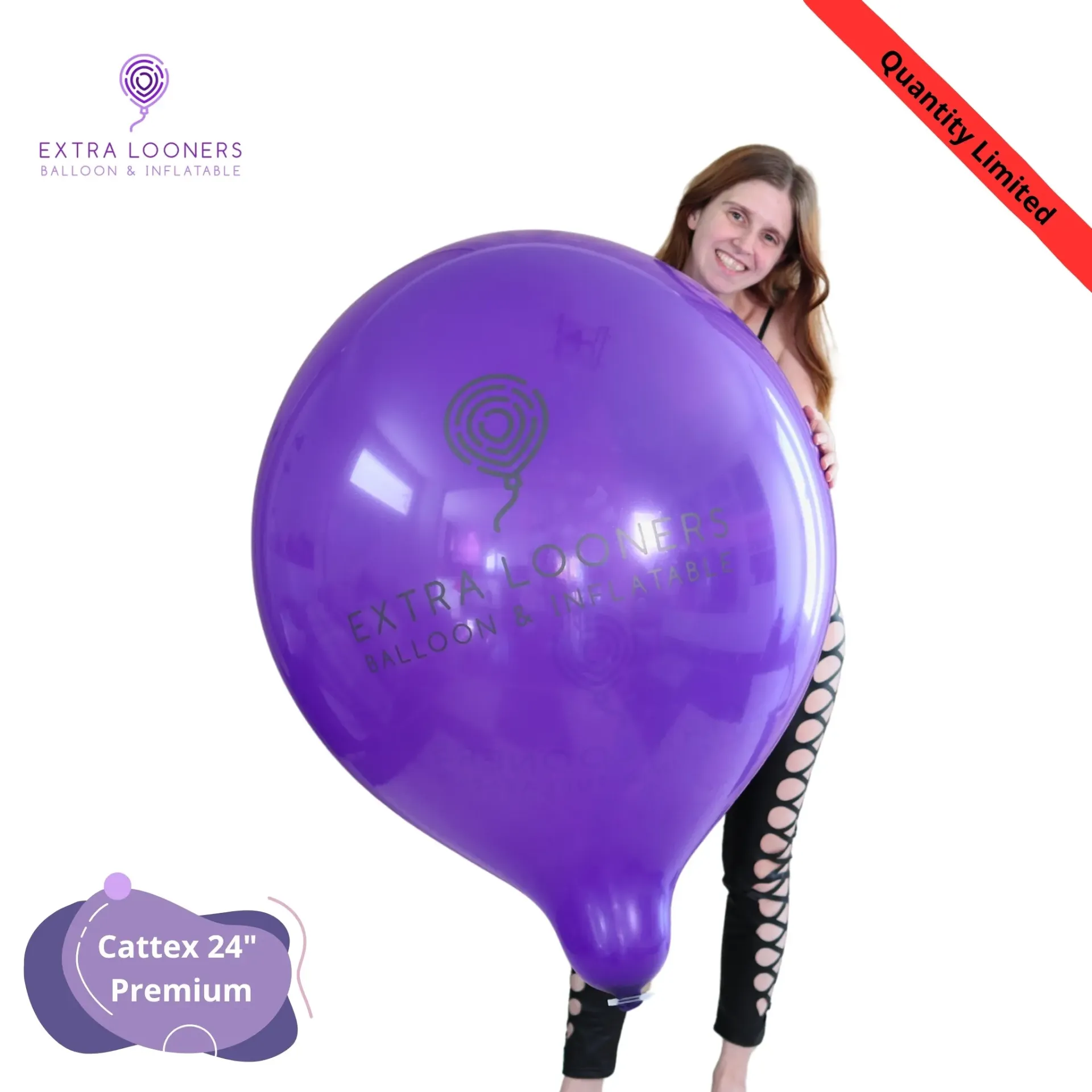 [PR/250DS.EXTRA.PRL] Cattex 24" Premium Violet Extra Looner Ballons en latex – Édition Limitée