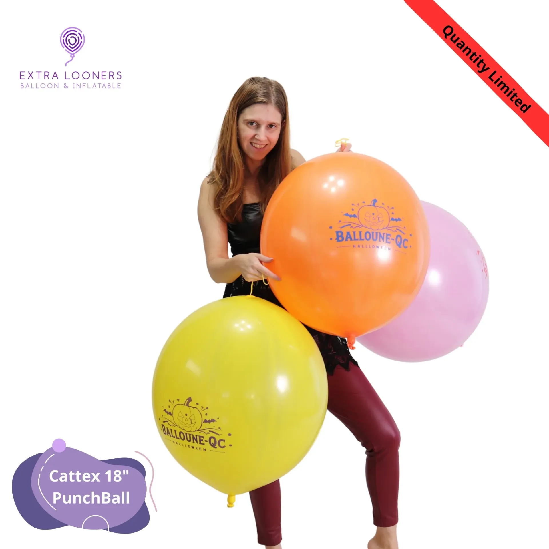 [PB/1.DS.HALLOWEEN] Cattex 18" PunchBall Assorted Balloune-QC Halloween Latex Balloons – Limited Edition