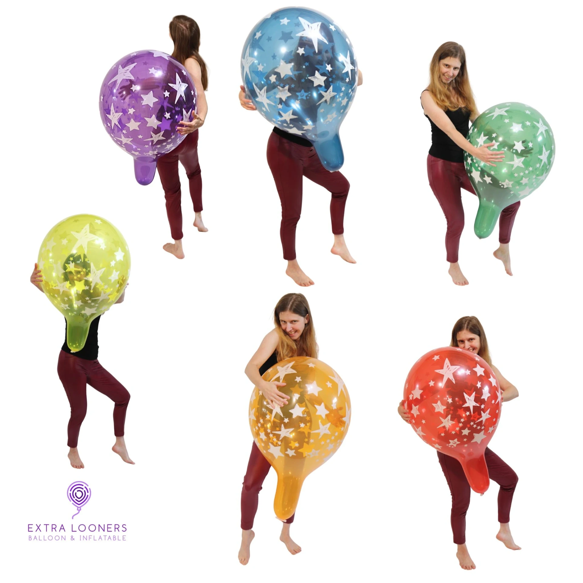 [PR/150DS.STARS.ASSORTED] Belbal 17" B150 Étoiles Assortiment Cristal - Ballons en latex