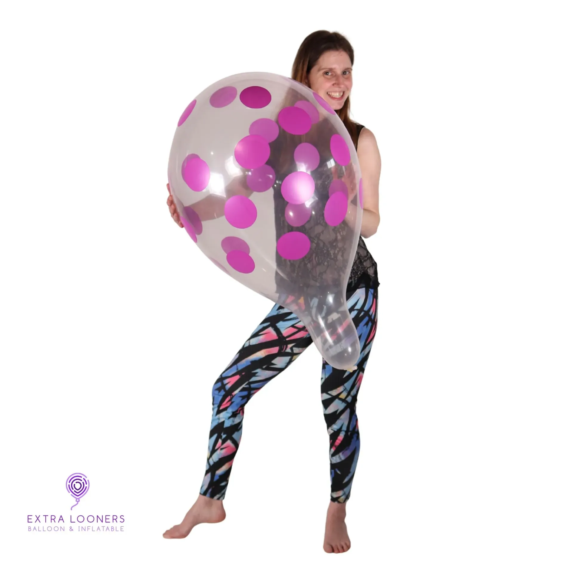 [1844] Globos Payaso 16" Crystal Pois Ballons en latex