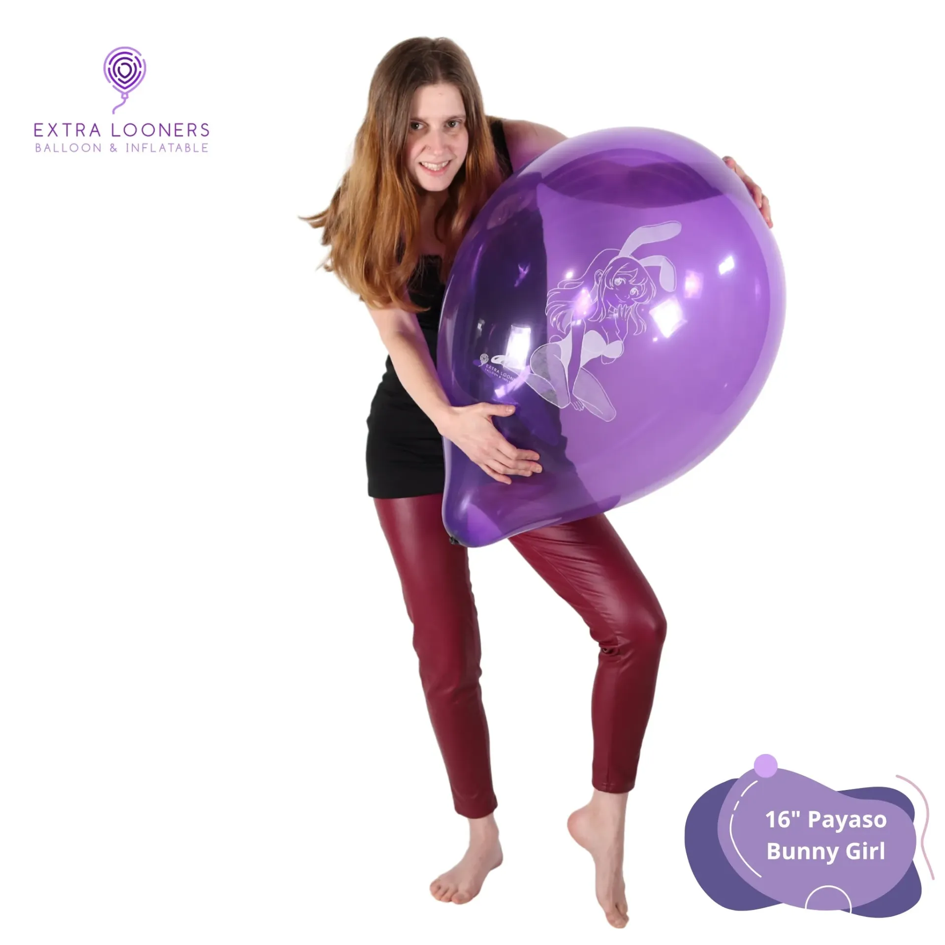 [BunnyGirl-1622] Globos Payaso 16" Crystal Bunny Girl Balloons in latex