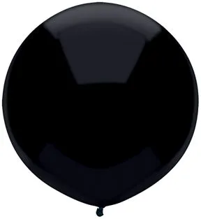 [63690] BSA 17" Pitch Black Latex Balloons