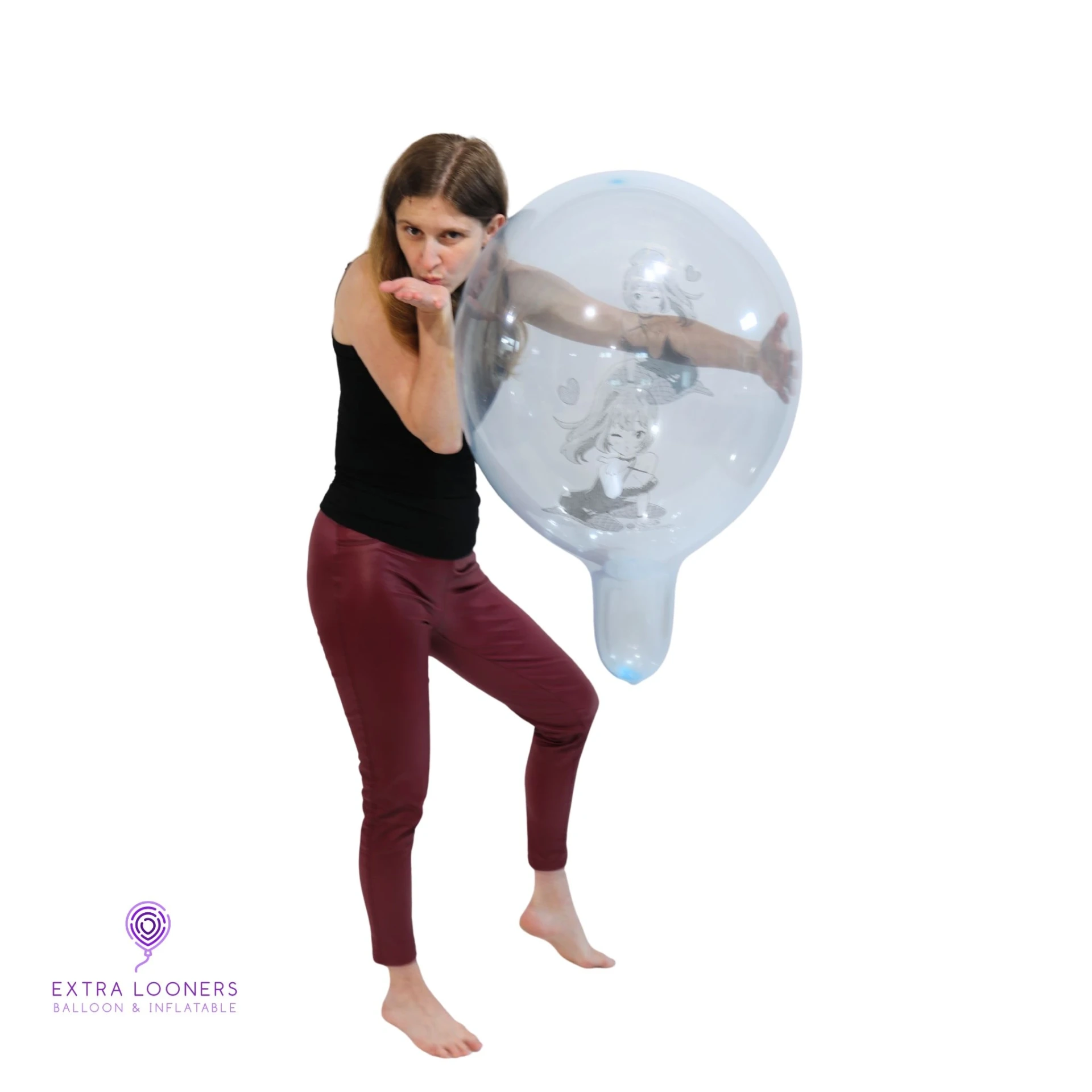 [PR/150.DS.C.144.KISS.ME] Belbal 17" B150 Kiss Me Bleu Soap - Ballons en latex