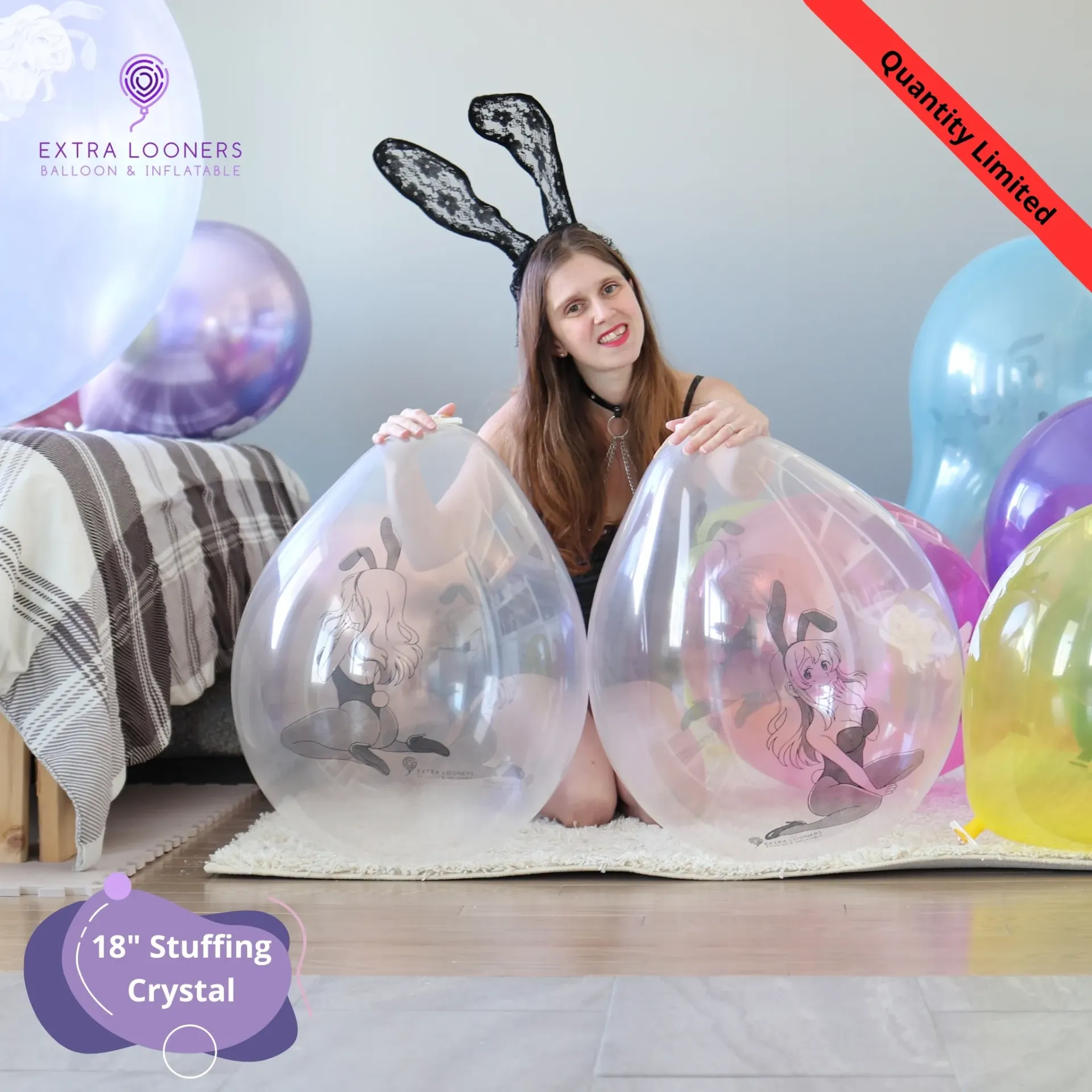 [PT/18.C.DS.EASTER] Cattex 18" Stuffing Transparent Easter Ballons en latex – Édition Limitée