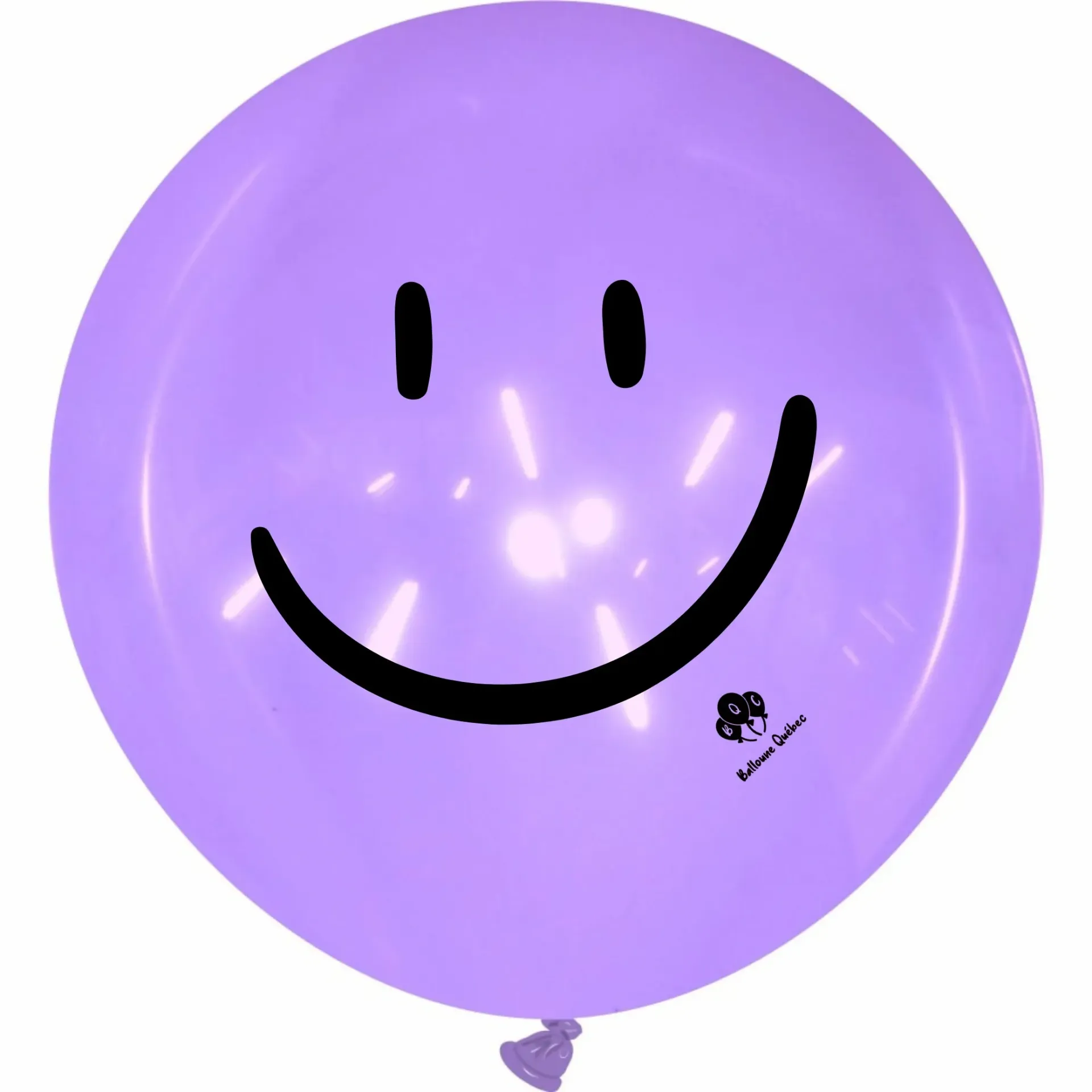 [PT/400R.C.45.SMILEY] Cattex 40" Rond Violet Cristal Smiley Ballon en Latex – Édition Limitée