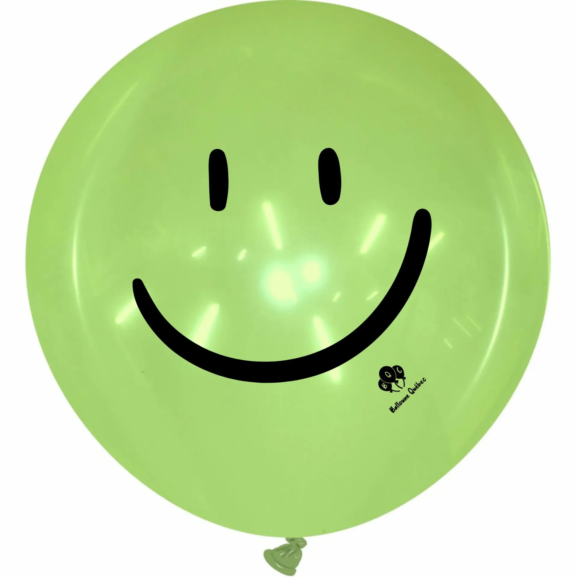 [PT/400R.C.44.SMILEY] Cattex 40" Rond Vert Cristal Smiley Ballon en Latex – Édition Limitée