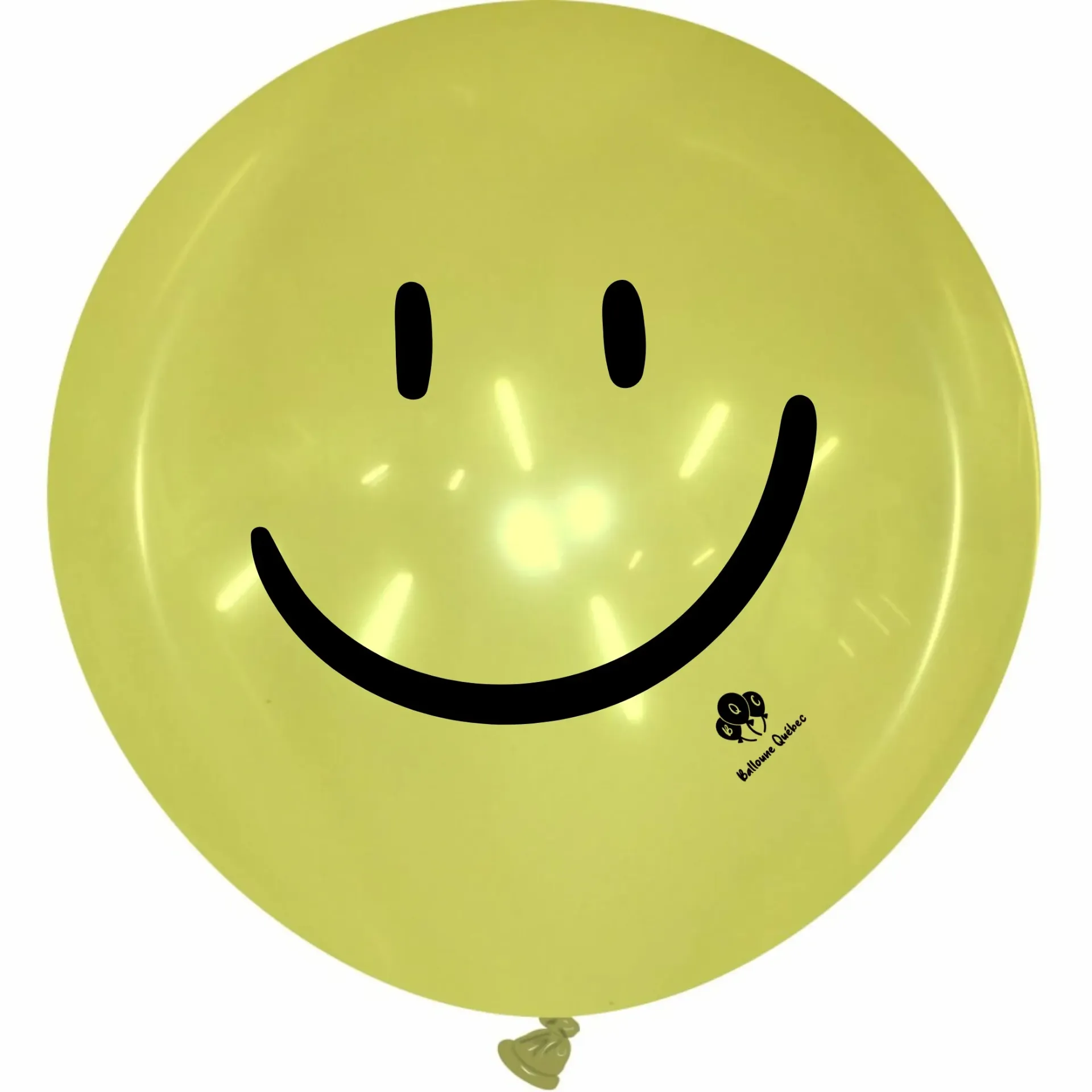 [PT/400R.C.39.SMILEY] Cattex 40" Round Crystal Yellow Smiley - Latex Balloon – Limited Edition