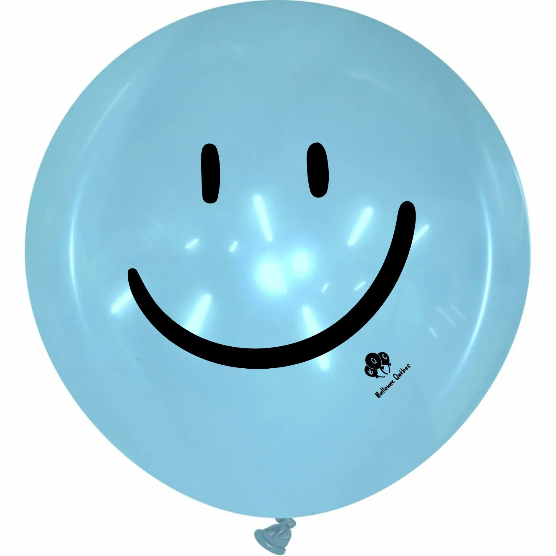 [PT/400R.C.42.SMILEY] Cattex 40" Rond Bleu Cristal Smiley Ballon en Latex – Édition Limitée