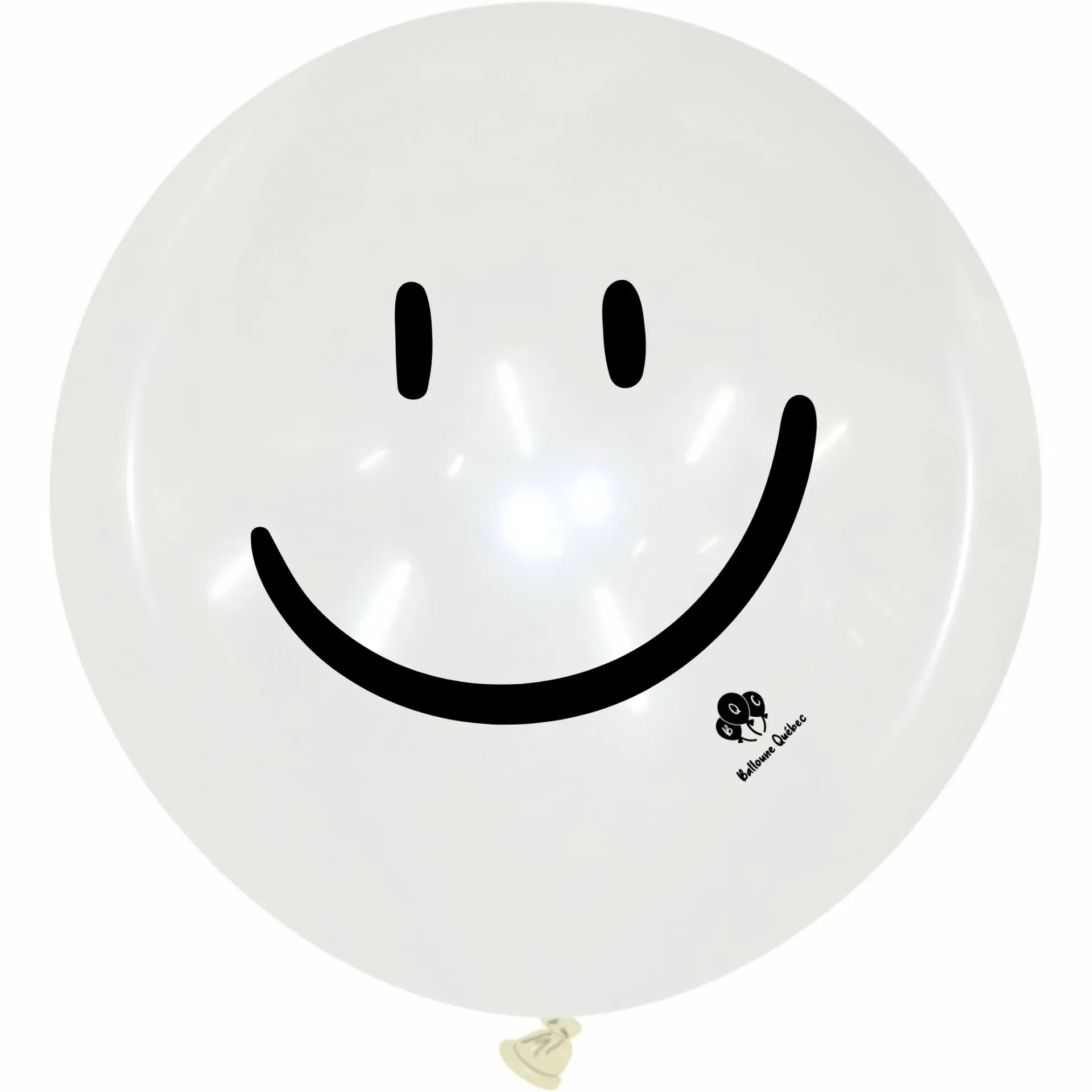 [PT/400R.C.38.SMILEY] Cattex 40" Rond Transparent Cristal Smiley Ballon en Latex – Édition Limitée