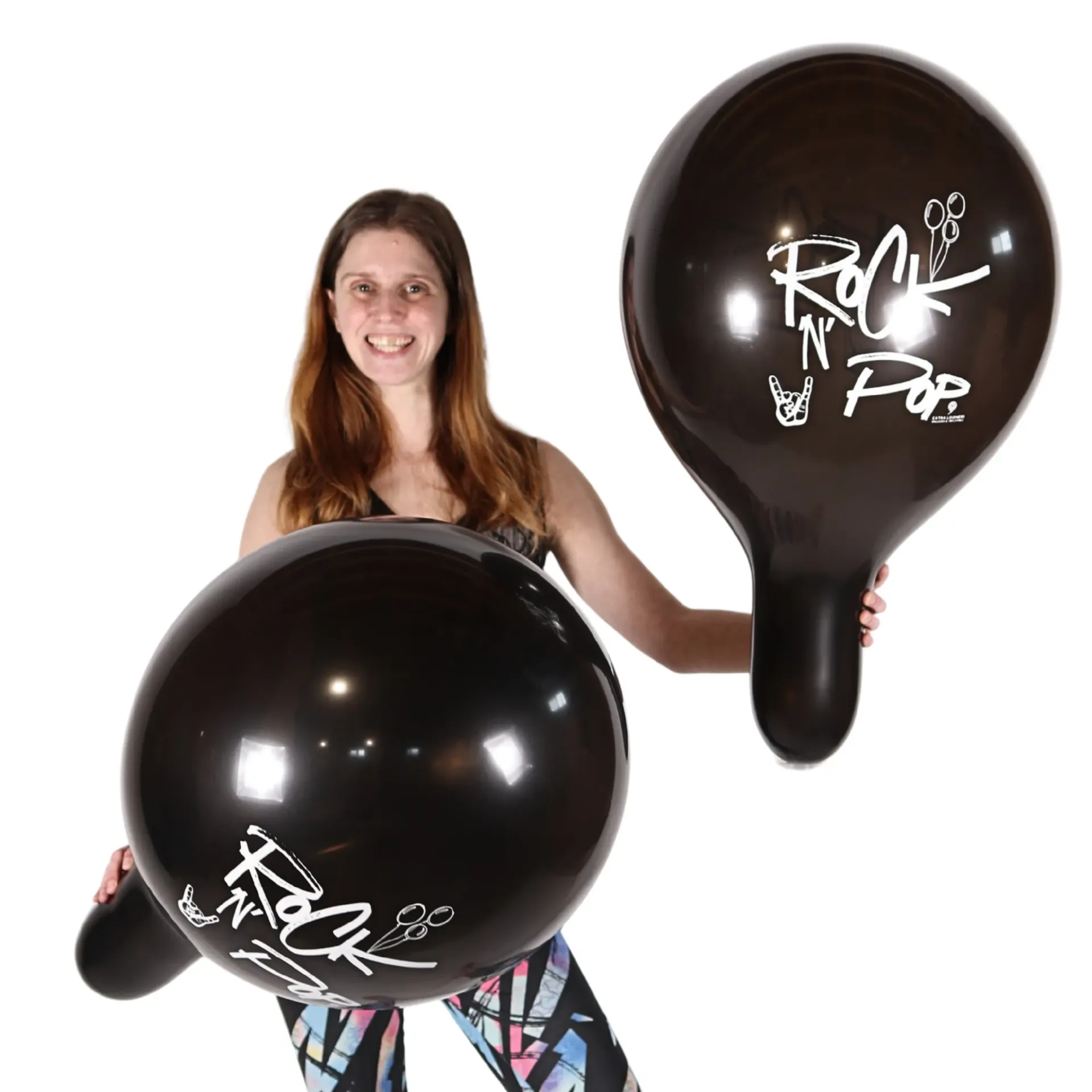 [PR/150DS.ROCKNPOP] Cattex 18" Premium Midnight Black “Rock ’N’ Pop” - Latex Balloons – Limited Edition